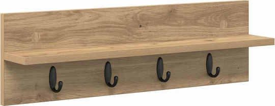vidaXL Κρεμάστρα Τοίχου Ξύλινη Καφέ 60x18x10.5cm
