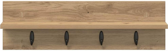 vidaXL Κρεμάστρα Τοίχου Ξύλινη Καφέ 60x18x10.5cm