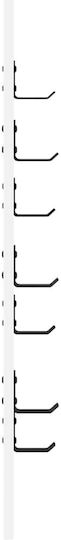 vidaXL Wooden Wall Hanger 5 Hooks White