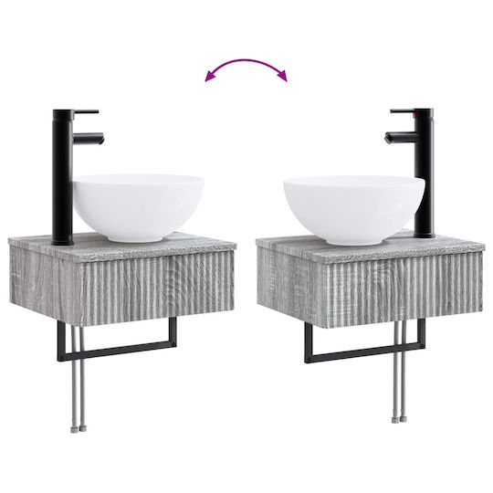 vidaXL Πάγκος χωρίς Νιπτήρα Μ33xΒ34.5xΥ100cm Γκρι Sonoma