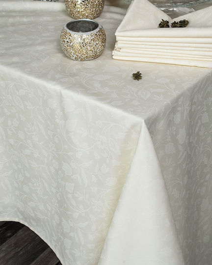 Rythmos Τραπεζομάντηλο Σετ 12τμχ Bensimon Ecru 160x270εκ.