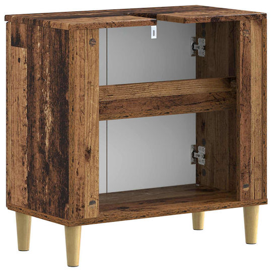 vidaXL Vanity Unit Without Sink W59.5xD31.5xH59cm Old Wood