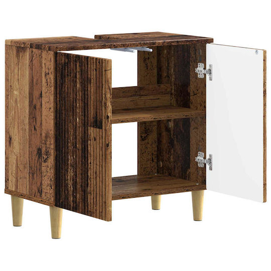 vidaXL Vanity Unit Without Sink W59.5xD31.5xH59cm Old Wood