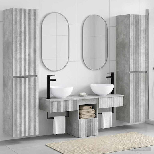 vidaXL Πάγκος με Νιπτήρα Μ33xΒ34.5xΥ160cm Γκρι
