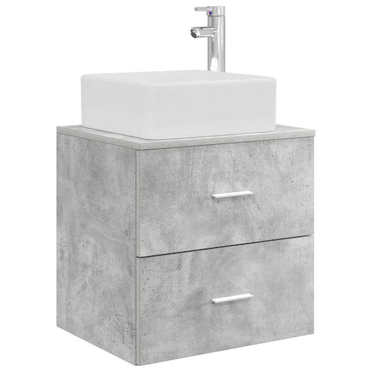 vidaXL Dulap de baie cu lavoar 49.5x41x63cm Gri