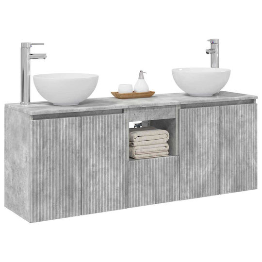 vidaXL Vanity Unit with Sink W49.5xD35xH63cm Grey