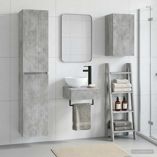 vidaXL Πάγκος με Νιπτήρα Μ33xΒ34.5xΥ160cm Γκρι