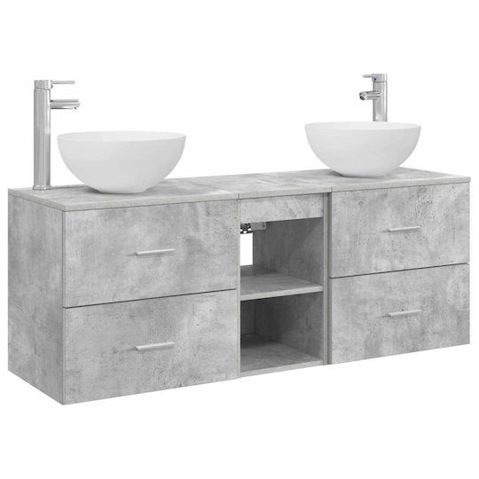 vidaXL Vanity Unit With Sink W49.5xD35xH63cm Grey
