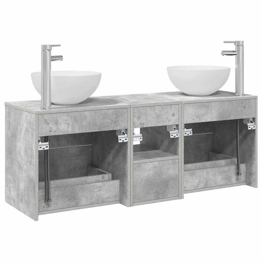 vidaXL Vanity Unit With Sink W49.5xD35xH63cm Grey