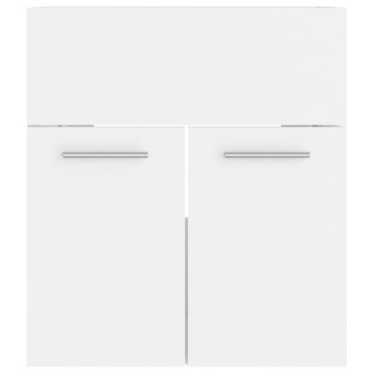 vidaXL Πάγκος με Νιπτήρα, Καθρέπτη & Στήλη Μ41xΒ38.5xΥ46cm Λευκός