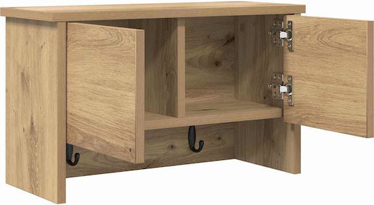 vidaXL Agățătoare de Perete Lemnoasă 50x30x20cm 1buc