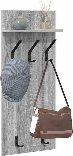 vidaXL Wooden Wall Hanger Gray 90x10x40cm 1pc