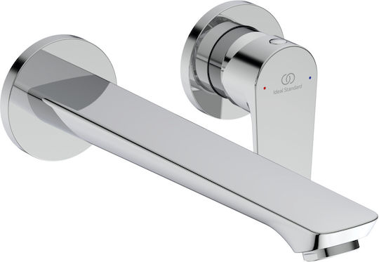 Ideal Standard Cerafine O Σετ Μίκτης & Στόμιο Εντοιχισμού Νιπτήρα 1 Εξόδου Ασημί
