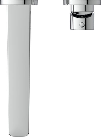 Ideal Standard Cerafine O Σετ Μίκτης & Στόμιο Εντοιχισμού Νιπτήρα 1 Εξόδου Ασημί