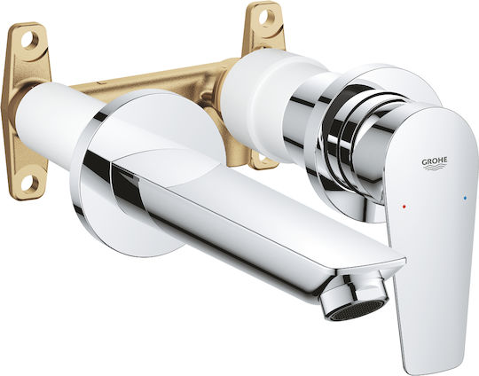 Grohe Bauedge Built-in Mixer & Spout Set for for Bathroom Sink 1 Exit Silver