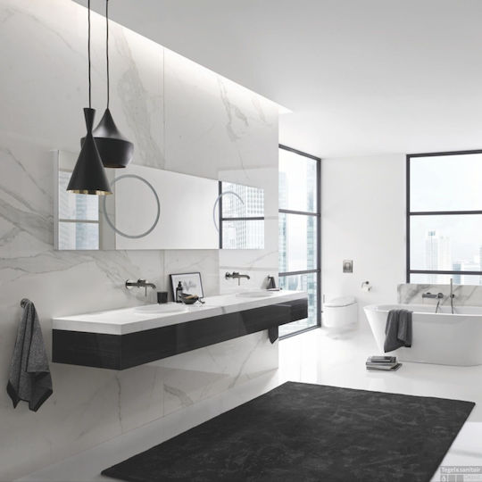 Grohe Essence Set Mischer & Auslauf für Wandmontage für für Waschbecken 1 Ausfahrt Graphite