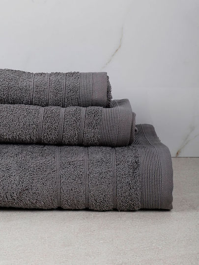 Sunshine Πετσέτα Χεριών Χίμπουρι 30x50εκ. 9 Grey Βάρους 500gr/m²