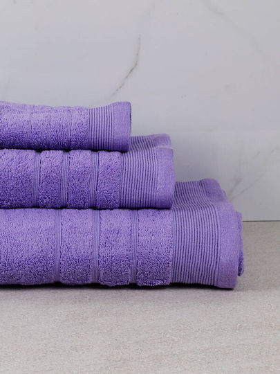 Sunshine Bath Towel Set 3pcs Chimbouri 3 Levander Weight 500gr/m²