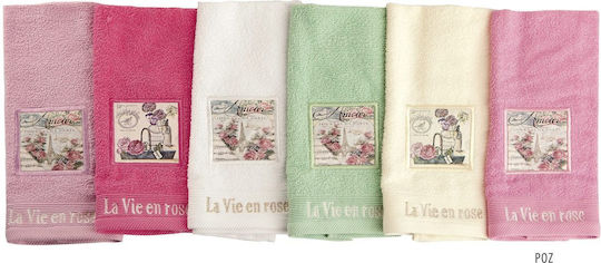 Dimcol Badetücher Set 2 Stück Vintage Paris 01 Rosa