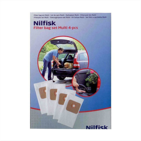 Nilfisk Vacuum Cleaner Bags 4pcs Compatible with Vacuum Cleaner Nilfisk