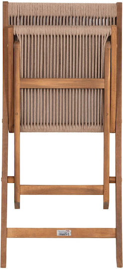 Градински Стол Дървен Sigge Бежов 2 Бр. 51x43x82 См.