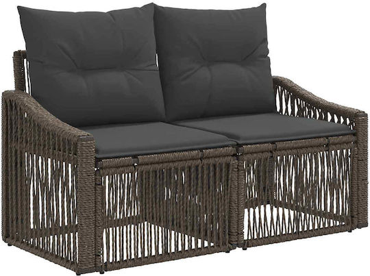 Set Cameră De Zi Exterior 7 Piese Gri Cu Perne