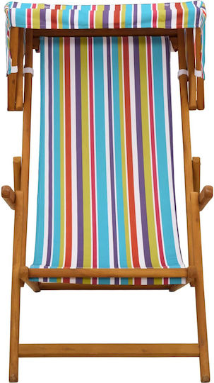 Scaun De Exterior Din Lemn Multicolor Cu Pernă 2 Buc 67.5x113x103 Cm