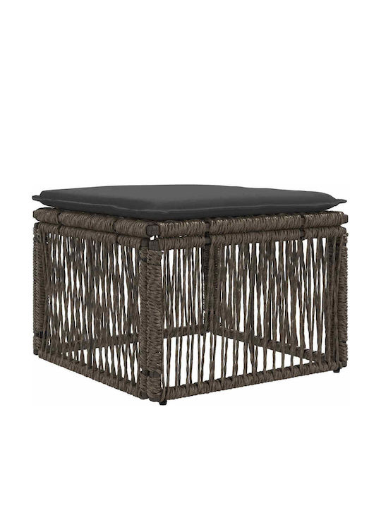 Three-Seater Outdoor Rattan Sofa With Cushions 62x62x70cm