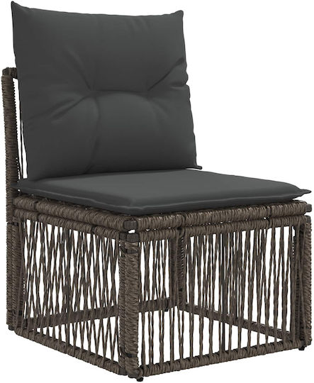 Set Cameră De Zi Exterior 7 Piese Gri Cu Perne