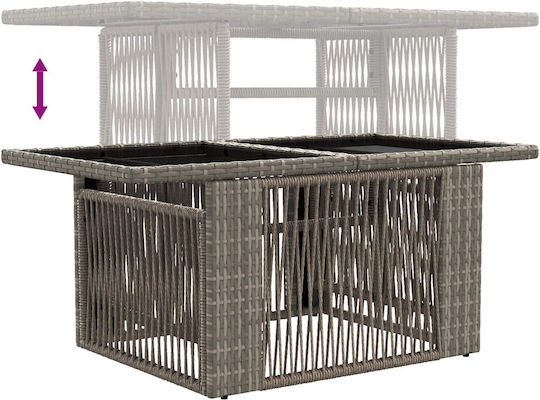 Set Cameră De Zi Exterior 7 Piese Gri Cu Perne