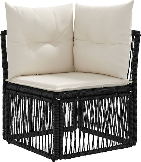 Garten- und Outdoor-Möbelsets Wohnzimmer Typsatz 8 Stück Schwarz mit Kissen
