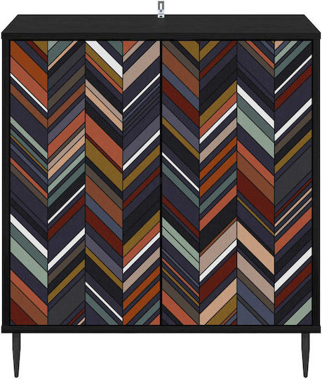 Ommen Sideboard Holz Schwarze Eiche 69x33x76cm