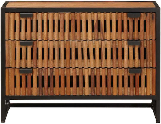 Sideboard Cabinet Wooden with Drawers Beige 75x30x54cm