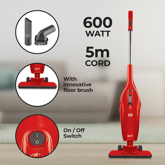 IQ VC-920 Ηλεκτρική Σκούπα 2 σε 1 Stick & Χειρός 600W Λευκή