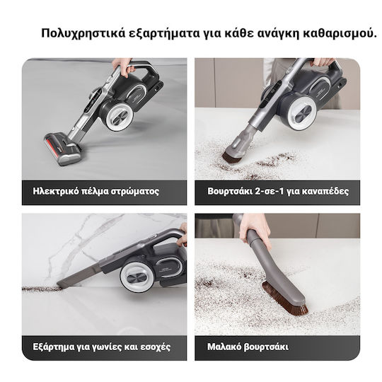 Jimmy H8 Flex Επαναφορτιζόμενη Σκούπα Stick 25.2V Γκρι