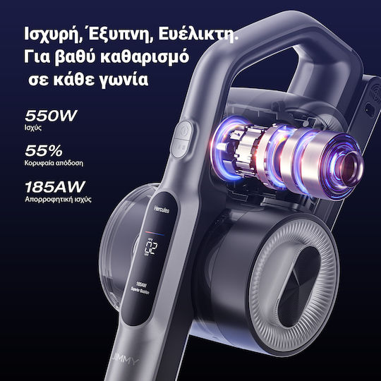 Jimmy H8 Flex Επαναφορτιζόμενη Σκούπα Stick 25.2V Γκρι