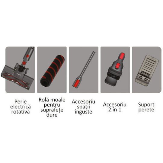 Samus Wiederaufladbar 2-in-1 Staubsauger Stick & Handgerät 22.2V Gray