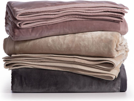 Nef-Nef Homeware Velosso Velvet Blanket Double 230x240cm Black