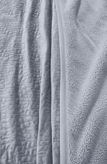 Guy Laroche Bolzano Σετ Κουβέρτα Sherpa Υπέρδιπλη 220x240εκ. Silver Velvet