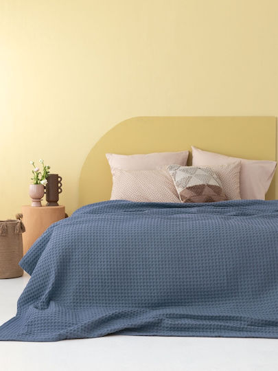 Palamaiki Marcie Pique Single Blanket 170x240cm Steel