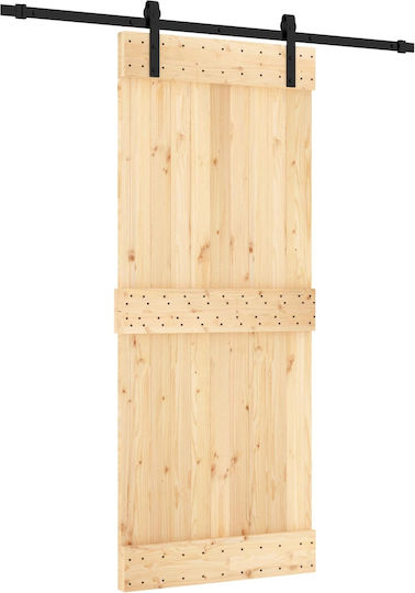Vidaxl Ușă Glisantă Negru Natural 85 X 210 Cm