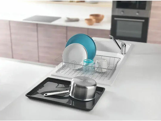 Metaltex Colonia Στραγγιστήρι Νεροχύτη Μεταλλικό Ασημί 48x30cm