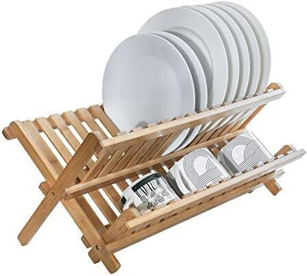 Koopman Στραγγιστήρι Νεροχύτη Ξύλινο Καφέ 42x35x38cm