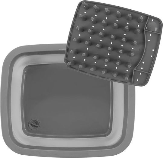 Qlux Qlux Στραγγιστήρι Νεροχύτη Σιλικόνης Γκρι 64.5x48.5x38cm