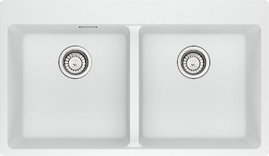 Franke Centro 3149000489 Drop-In Мивка от Синтетичен Гранит Ш39xД40см Бял