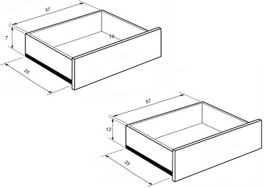 Comoda pentru Dormitor Forza cu 8 sertare Boras/oak-ashy 130x52x92.5buc