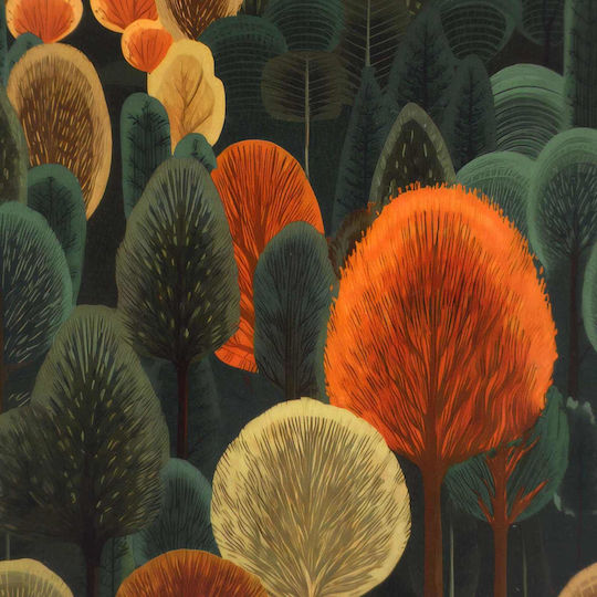 Comodă Dormitor Din Lemn Zaandam Cu 3 Sertare Model Pădure 66x36.5x75cm