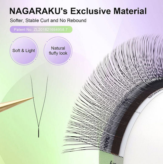 Single Tips 2d Y Eyelash Extension Nagaraku 0.07d Mix 8-12mm