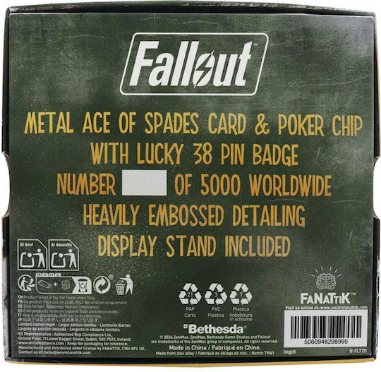 Fallout New Vegas Replica Lucky 38 Imitation Gold Casino Set Limited Edition