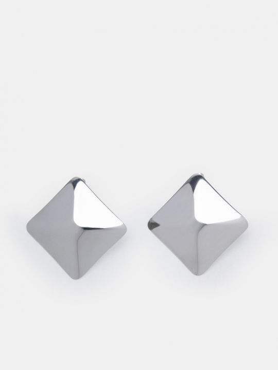 Ohrringe Stecknadelverschluss Geometrisches Form Pyramide 4962411-Silber